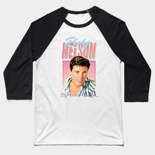 Ricky Nelson / 50s Retro Rock & Roll Aesthetic Baseball T-Shirt